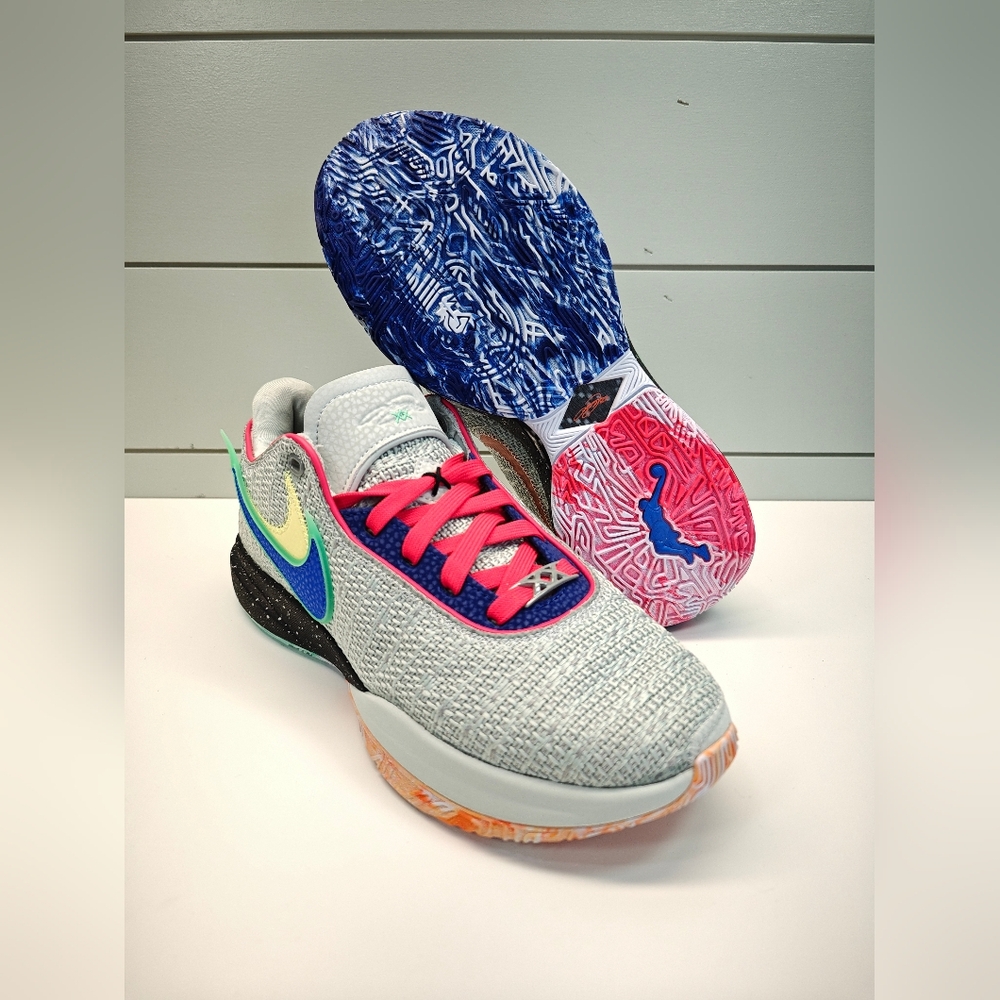 Nike LeBron 20 Lifer Light Silver Hyper Royal Basketball Sneakers size Men's 8